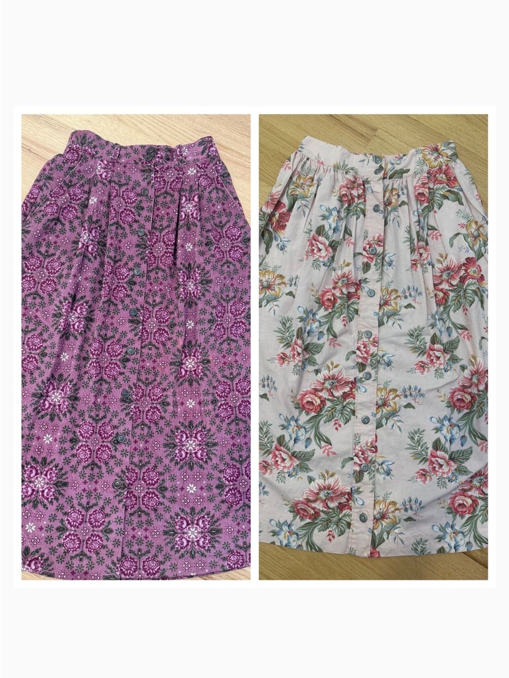 Vintage  | Jantzen |  Floral 
Long A-Line Skirt - Size 8  or 10P